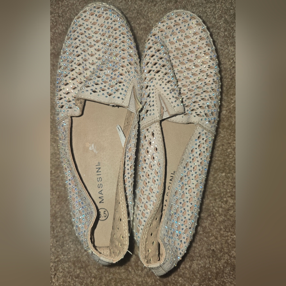 Massini Women's Sparkling Beige Loafers